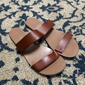 J.Crew slip on sandals.